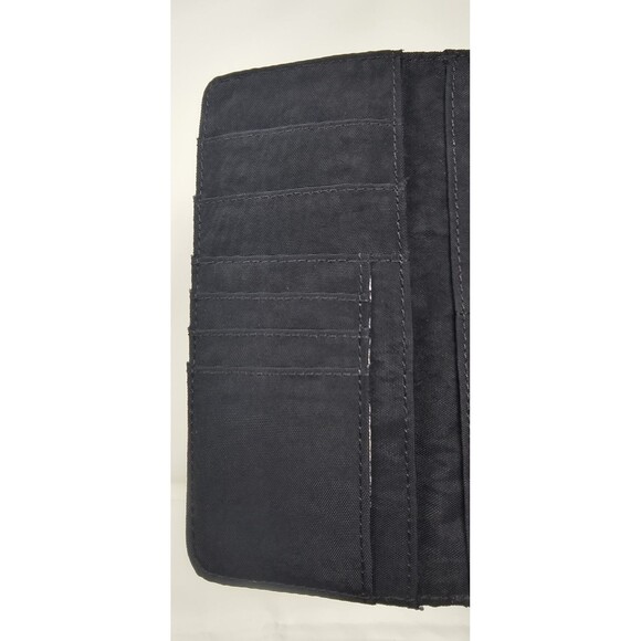 Kipling Teddi Wallet Black Organizer Snap Credit Card Trifold Continental 7.5x4" - Picture 5 of 16